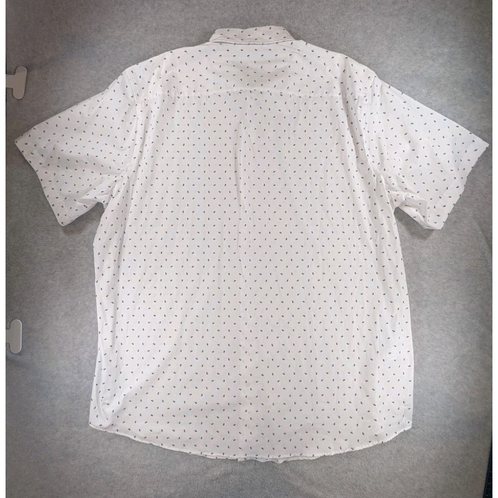 Hugo Boss Mens Short Sleeve Button Down Shirt White Geometric Micro Print 3XL - Picture 3 of 16
